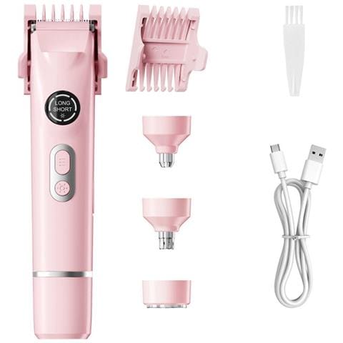 Epilatore Multifunzione 4 In 1: Rasoio Elettrico Per Donna, Rifinitore Per Sopracciglia E Naso Pink - Foto 1