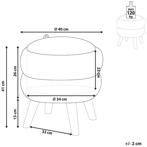 Pouf Contenitore Hawley Ciniglia Tortora - Foto 7