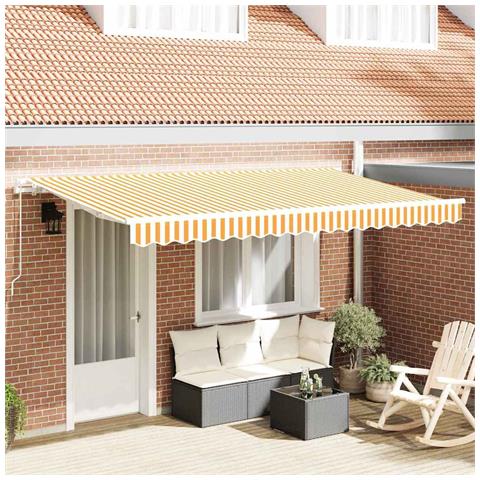 Tenda Retrattile Giallo e Bianco 400 x 200 cm - Foto 2