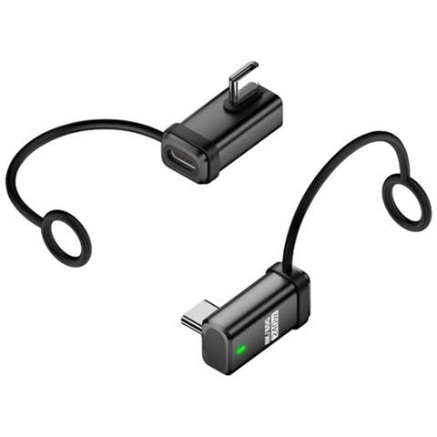 Adattatore Angolato Usb-c Femmina A Usb-c Maschio 240w 120gbps Con Cordino (2 Pezzi) Black - Foto 2