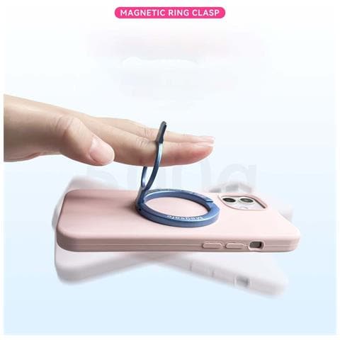 Supporto Anello Magnetico Per Telefono, Rotazione A 360°, Impugnatura In Metallo, Compatibile Con Magsafe Blue - Foto 2