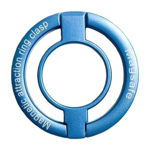 Supporto Anello Magnetico Per Telefono, Rotazione A 360°, Impugnatura In Metallo, Compatibile Con Magsafe Blue - Foto 1