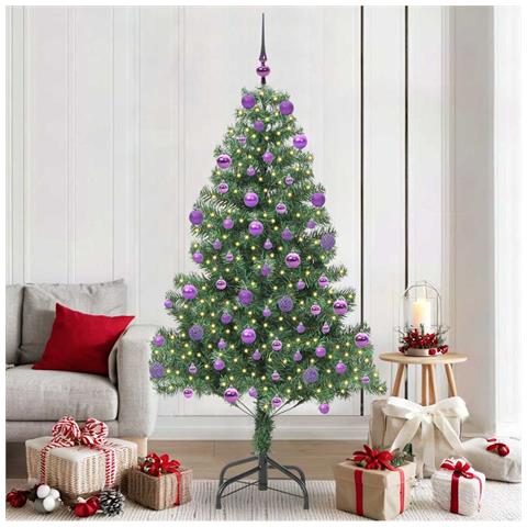 Albero di Natale con 300 LED con supporto Verde 210 cm PVC - Foto 2