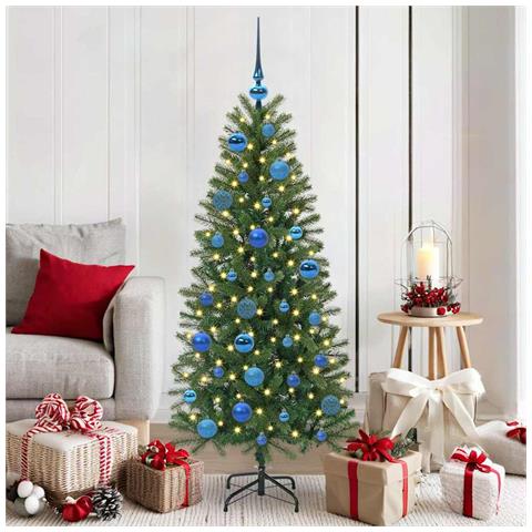 Set di Palle di Natale con 150 LED 61 pcs Blu Plastica - Foto 2