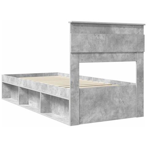 Struttura del letto Grigio Concretè 90 x 190 cm Pino massello - Foto 9