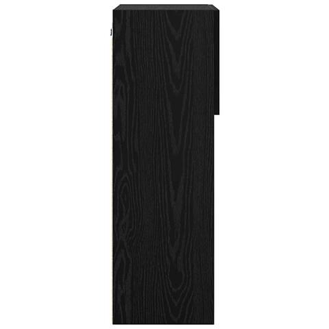 Mobiletti TV a parete 2 pcs Rovere Nero 40,5 x 30 x 90 cm - Foto 9