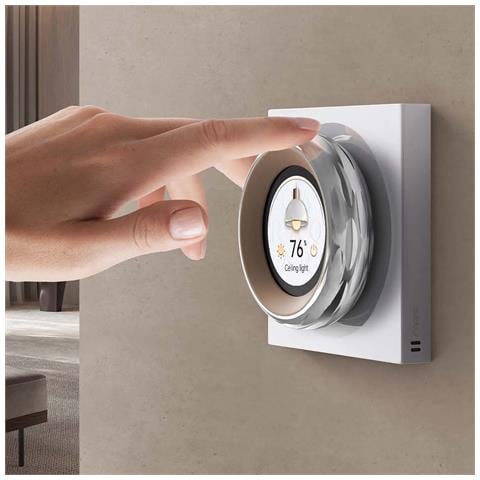 Rotella Interruttore Tattile Connessa Con Sensori E Schermo Personalizzabile, Bianco - Foto 2