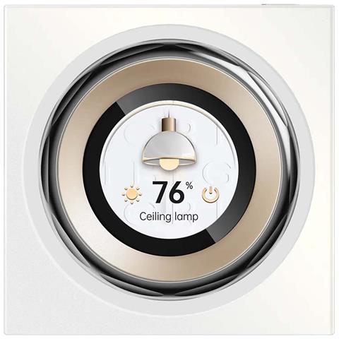 Rotella Interruttore Tattile Connessa Con Sensori E Schermo Personalizzabile, Bianco - Foto 5