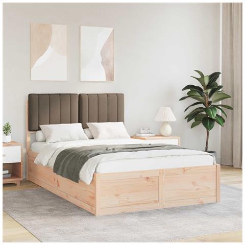 Letto con Testiera Rivestita Talpa 120 x 200 cm Pino massello - Foto 2