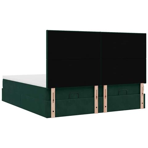 Struttura Letto Pouf con Materassi 160x200 cm Velluto - Foto 9