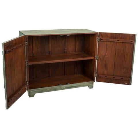 Mueble De Entrada In Legno Intagliato Blu 99x40x80 - Foto 2