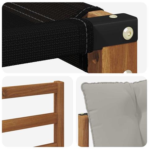 Set di divani da esterno 6 pcs Grigio Naturale e Chiaro - Foto 9