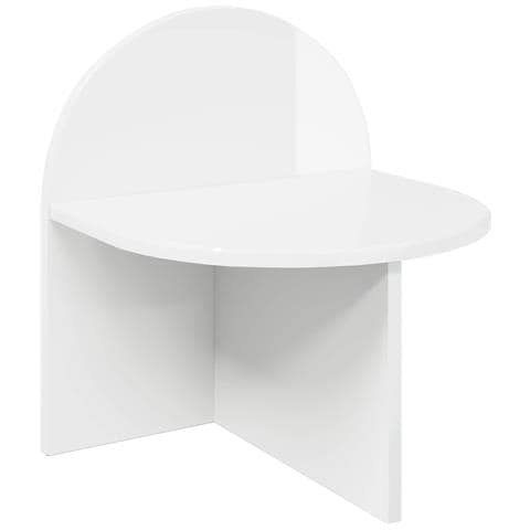 Comodino Bianco Lucido 40 x 35,5 x 45,5 cm Legno ingegnerizzato - Foto 1