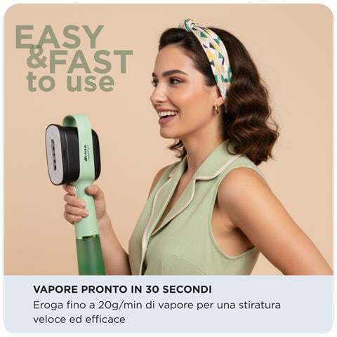 4301 Steam Style, Ferro da stiro verticale, 1200W, Colpo vapore 20g /min, Vapore in 30 secondi, Capacità 80ml, Mint - Foto 2