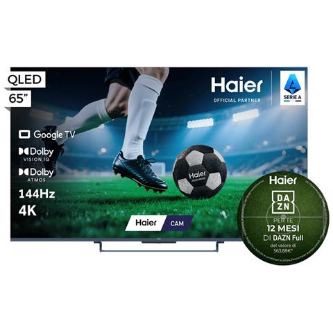 Smart TV QLED 65" H65S90GUX, 4K, UltraSense AI, 144Hz, Gaming fino a 240Hz, Google TV, Dolby Vision IQ, HDR10+,Sound by KEF, Dolby Atmos, MEMC, HDMI 2.1 x4 - Foto 1