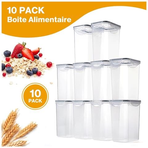 Contenitori dispensa YH151118PP. 10 x 1.5 L. ermetici - Foto 4