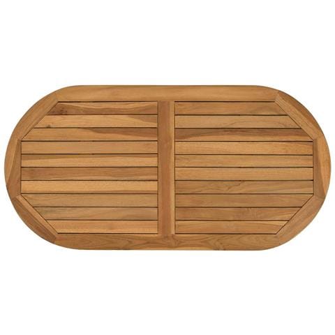 Piano del tavolo Ovale Legno di teak solido Naturale - Foto 1