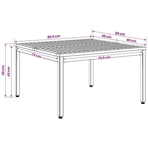 Tavolino da salotto Bianco 80 x 80,5 x 45 cm - Foto 9
