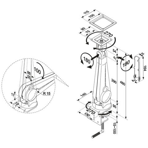 Supporto Scrivania Fpma D100 Crema - Foto 1