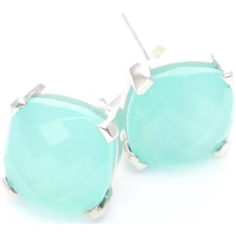 Donna Plata Fina 925 Argento Cuadrada Calcedonia - Foto 1