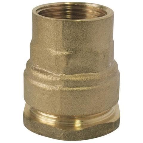 Raccordo In Ottone Diritto Femmina Per Tubo Pe - , Giallo, 847-50-40s - Foto 1