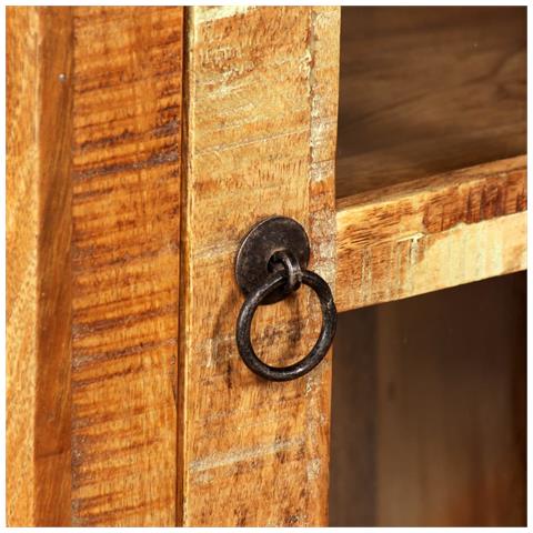 Armadietto A Muro In Legno Massello Di Recupero 44x21x72 Cm - Foto 2