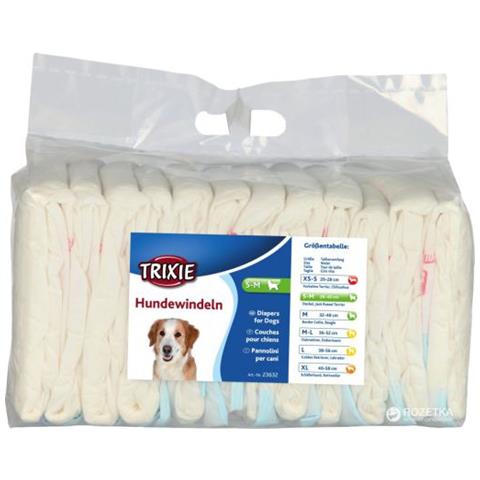 Pannolini Per Cani Femmine - Confezione 12 Pezzi Bianco M-l - Foto 3