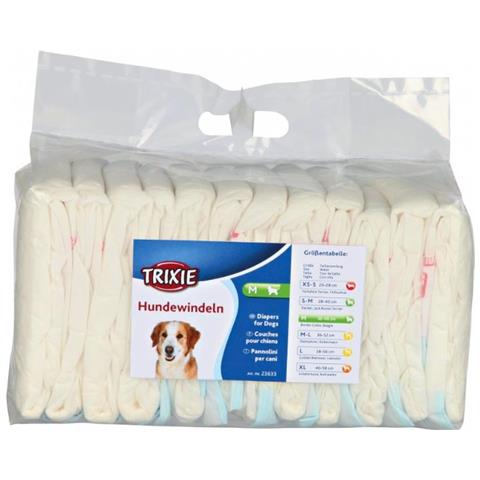 Pannolini Per Cani Femmine - Confezione 12 Pezzi Bianco M-l - Foto 1