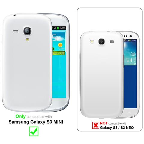 Custodia Compatibile Con Samsung Galaxy S3 Mini In Grigio Nero - Coperchio Protettiva Con Chiusura Magnetica, Funzione Stand E Tasca Per Le Carte - Foto 9