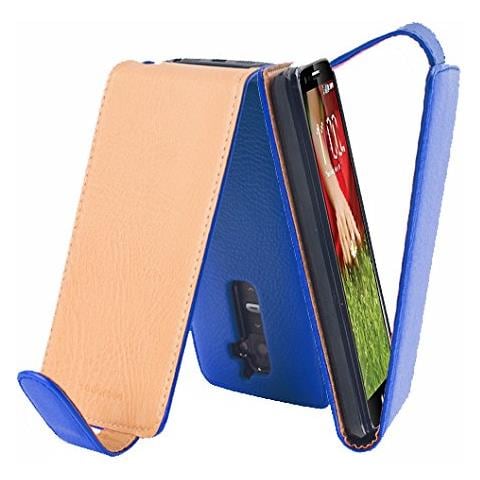 Custodia Compatibile Con Lg G2 In Blu Reale - Coperchio Protettivo In Design Flip Realizzato In Similpelle Testurizzata - Foto 1