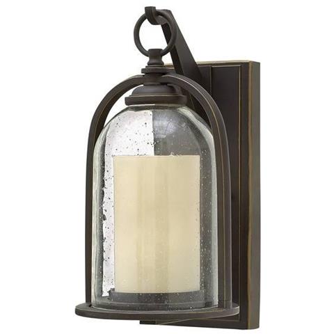 Lanterna Da Parete Piccola Da Esterno 1 Luce Bronzo Lucidato A Olio Ip44, E27 - Foto 1