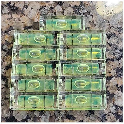 10x Mini Bolla Livella 10x10x29mm Piazza Quadro Appeso Livello Mark Strumenti Di Misura - Foto 4
