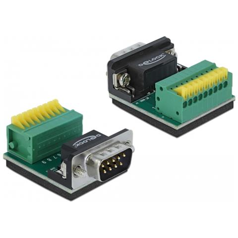 66321 cavo di interfaccia e adattatore serial Sub-D 9 9 pin Nero, Verde, Argento, Giallo - Foto 1