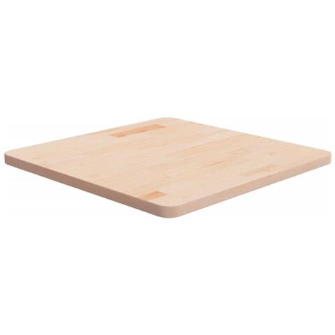 Piano Tavolo Quadrato 60x60x2,5 Cm Massello Rovere Non Trattato - Foto 1