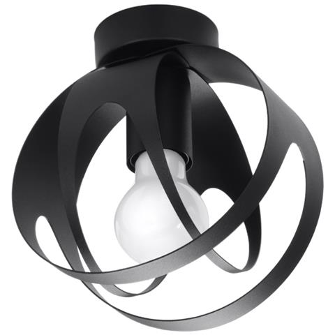 Lampada Da Soffitto Tulos Nero Sl. 1086 - Moderno Lampade Da Soffitto Nero 21x16x16 Cm - Foto 1
