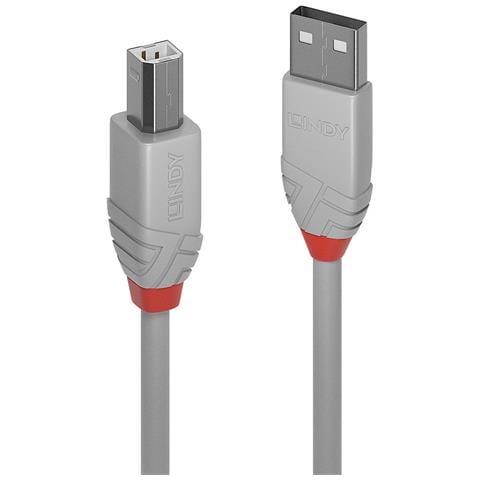 36681 cavo USB 0,5 m USB 2.0 USB A USB B Grigio - Foto 1