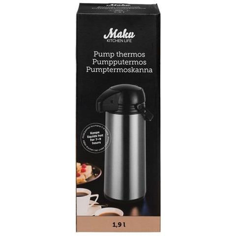 Caraffa A Pompa Thermos Acciaio Con Rubinetto 1,9 Lt Per Caffè - Foto 2