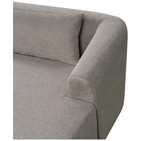 Divano Angolare 3 Posti Svansele Tessuto Tortora Lato Sinistro - Foto 2