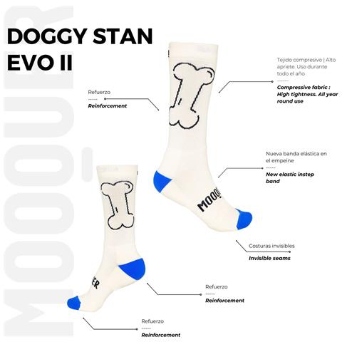 Calze Da Ciclismo Unisex Con Rinforzi Alti Doggy Stan Evo Ii Crema - Foto 3
