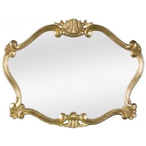 Specchiera In Foglia Oro Sagomata Misure: L. 92 X H. 70 X P. 4 - Foto 1