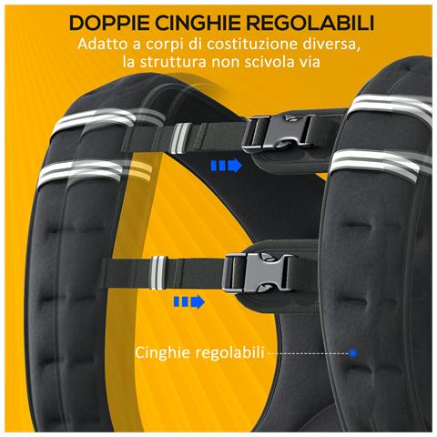 Giubbotto Zavorrato 5kg Traspirante Con Tasca Portaoggetti E Spallacci, In Tessuto Oxford, 40x35 Cm, Nero - Foto 6