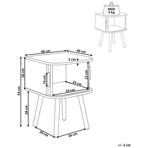 Comodino Legno Chiaro Selah - Foto 6