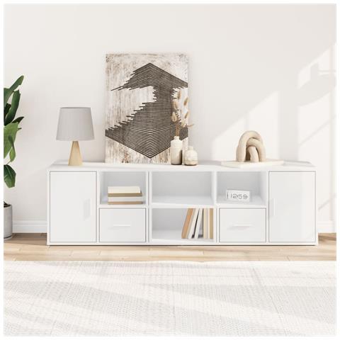 Mobile Angolare Bianco 160x40x45 Cm In Truciolato - Foto 3