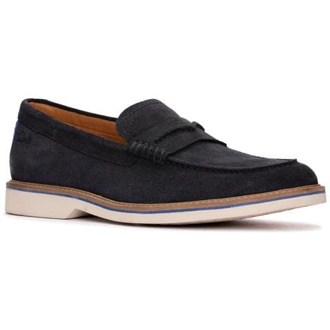 Atticus Ltslip Mocassino Pelle Scamosciata /nabuk Scarpe Uomo Blu Eu 44, Cl26172441 - Foto 1