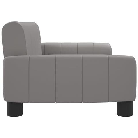 Divano per Bambini Grigio 70x45x30 cm in Similpelle - Foto 2