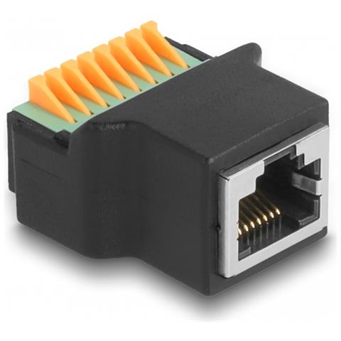 Adattatore da RJ45 femmina a morsettiera con pulsante - Foto 1