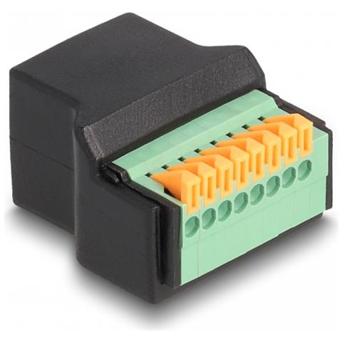 Adattatore da RJ45 femmina a morsettiera con pulsante - Foto 2