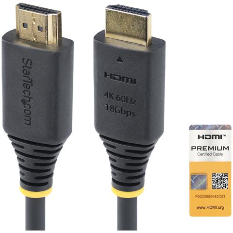 Cavo HDMI ad alta velocità certificato Premium da 2m, 4K 60Hz / 1440p 144Hz, HDR10/HDCP 2.2/ARC, 18Gbps, cavo UHD HDMI 2.0 per TV /Monitor /Display, rivestimento in TPE - Foto 1