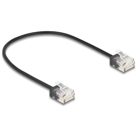 Cavo di rete RJ45 Cat. 6 UTP Ultra Slim da 0,3 m nero - Foto 2