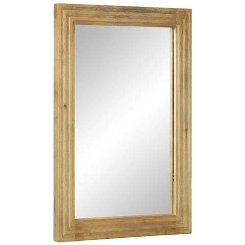 Specchio Da Bagno Marrone 50x70x3 Cm In Legno Massello Di Mango - Foto 1